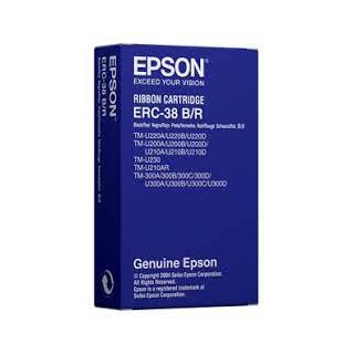 Epson ERC 30/34/38 Farbband, schwarz/rot, original